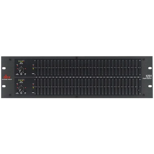 DBX 1231 Dual Channel 31-Band Graphic Equaliser front panel