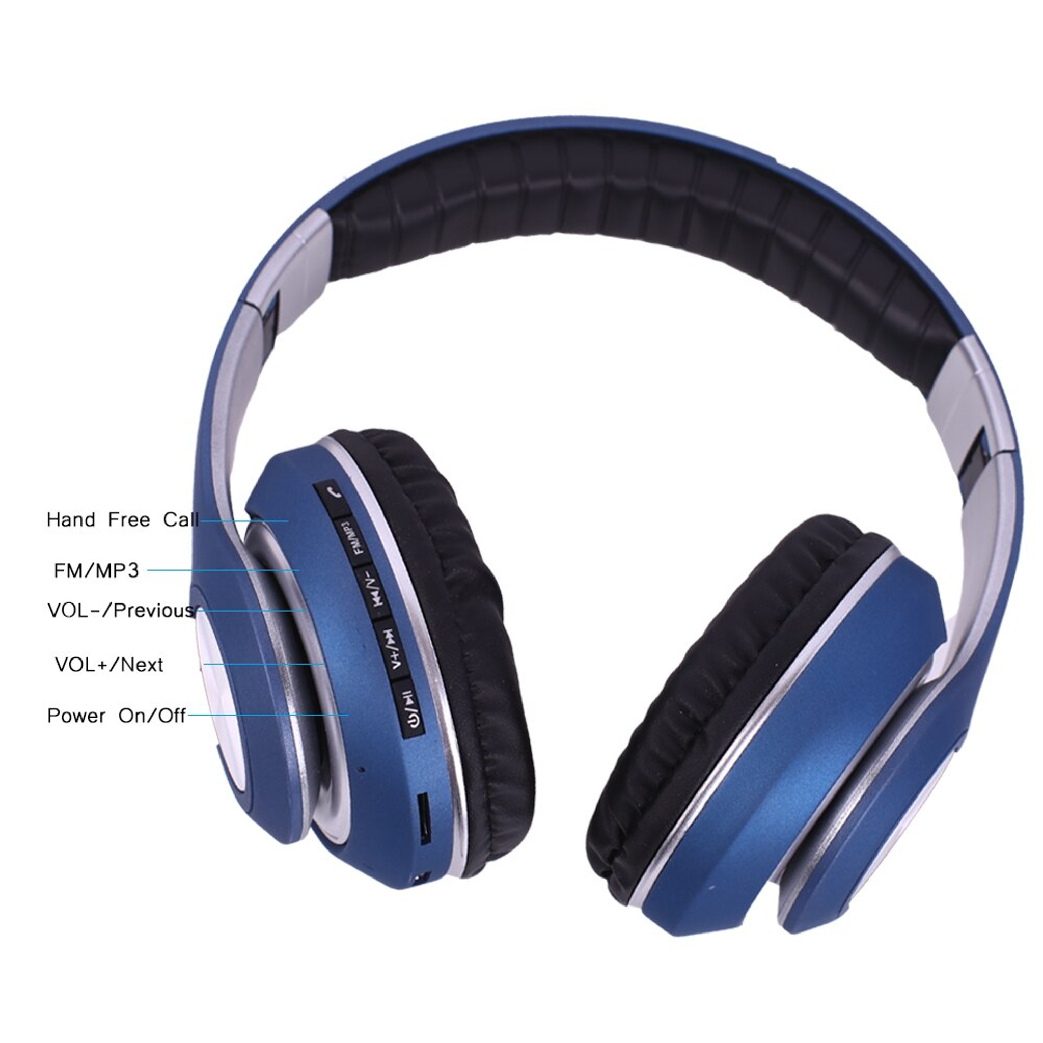 Geladen het doel Marine Ashcom V33 Wireless Bluetooth Headphones 4.2 Stereo Blue - Music On Stage