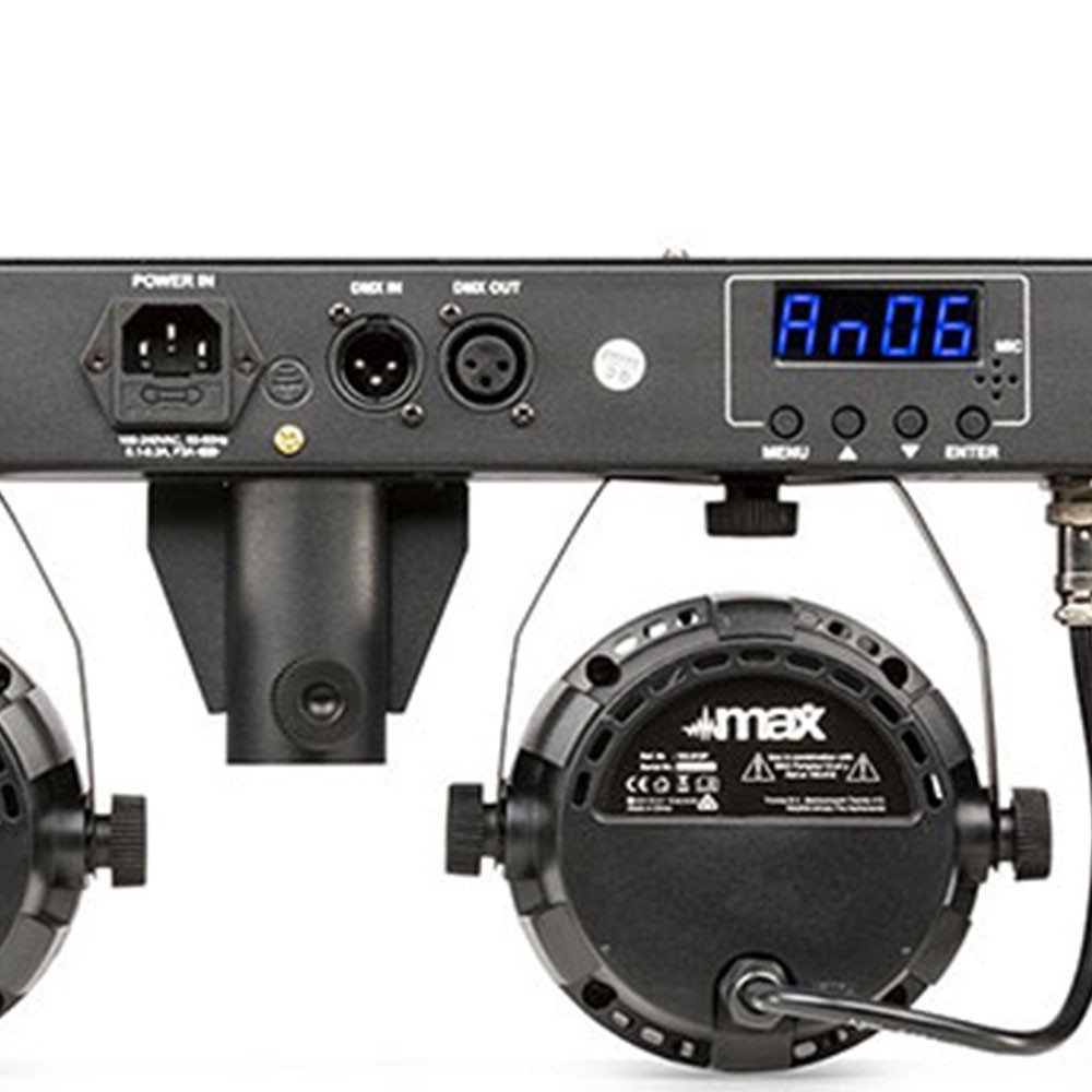 Proiettore PAR LED MAX Party 12x1W RGBW – 15W, DMX 7 Canali, Standalone, Audio E Master/slave, Dimensioni Compatte 120x115x130 Mm