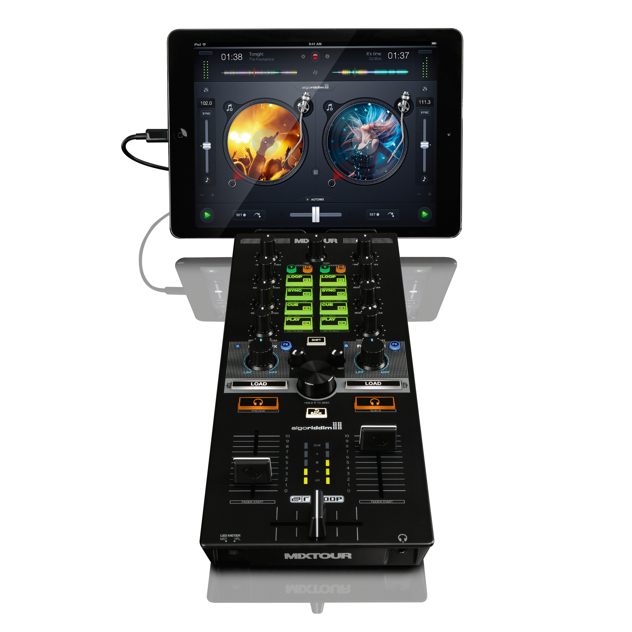RELOOP MIXTOUR DJコントローラー 2チャンネル Reloop Mixtour Pro | djay Pro用の超ポータブル