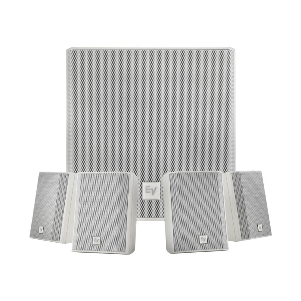 Electro-Voice EViD S44W surface-mount install speaker pair in white