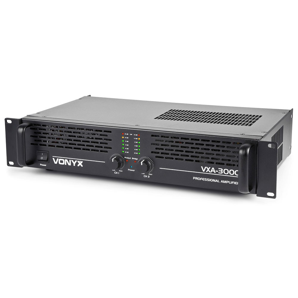 Vonyx VXA-3000 – Two Channel 1500W PA Power Amplifier (2x 1500W