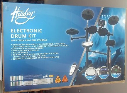 Huxley Electronic Drum Kit with Drum Pads and Cymbals Music On Stage