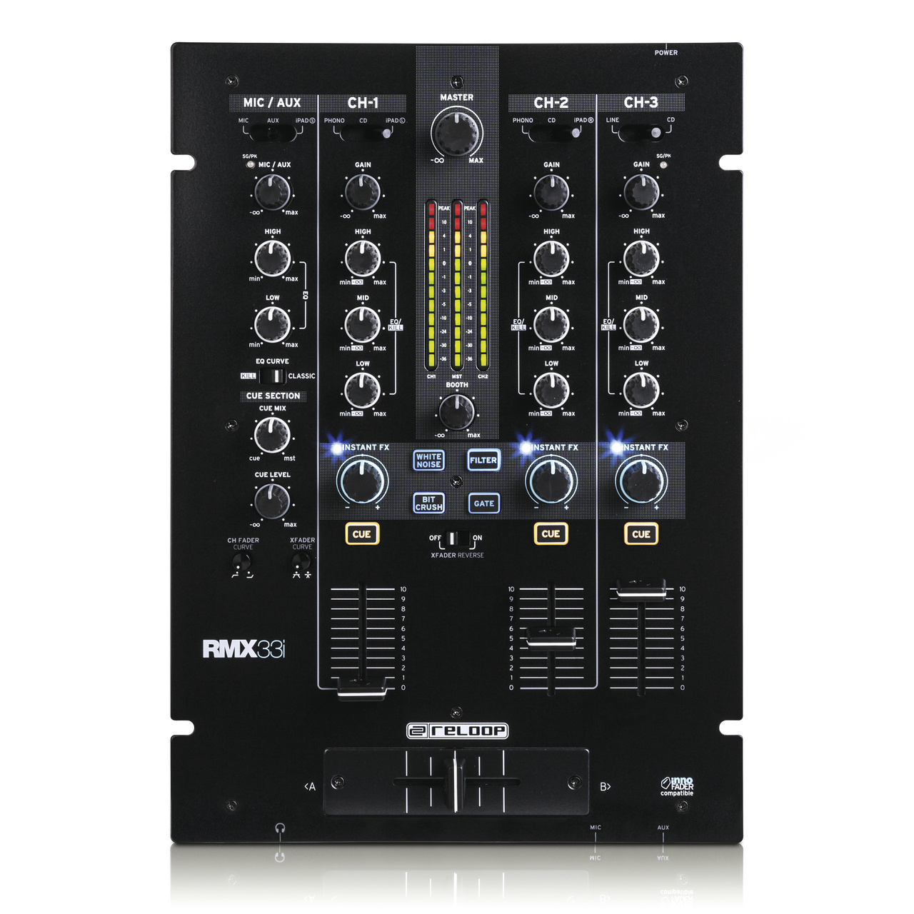 Reloop RMX-33i DJミキサー　3チャンネル　リループ Reloop RMX-33i DJ Mixer