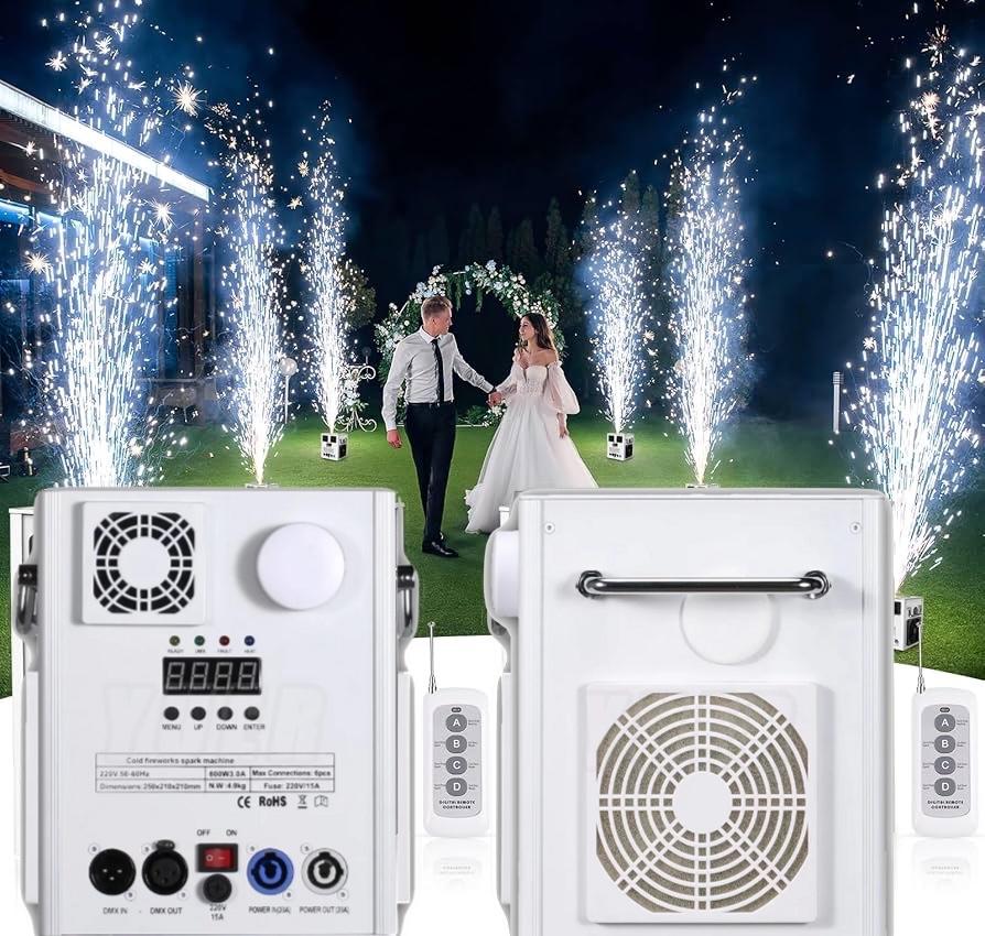600W Cold Spark Machine DMX 512 Remote Control Sparkler Firework