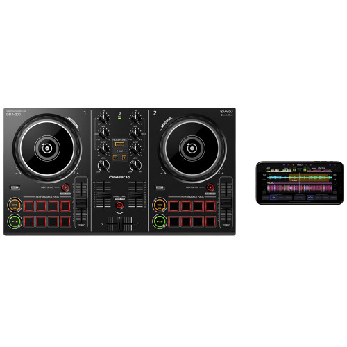 Pioneer DJ DDJ-200 DJ Controller 2-Channel with Bluetooth - Music