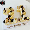 Luxury Gold & Chocolate Number 21 Cake – Milestone Birthday Number Cake