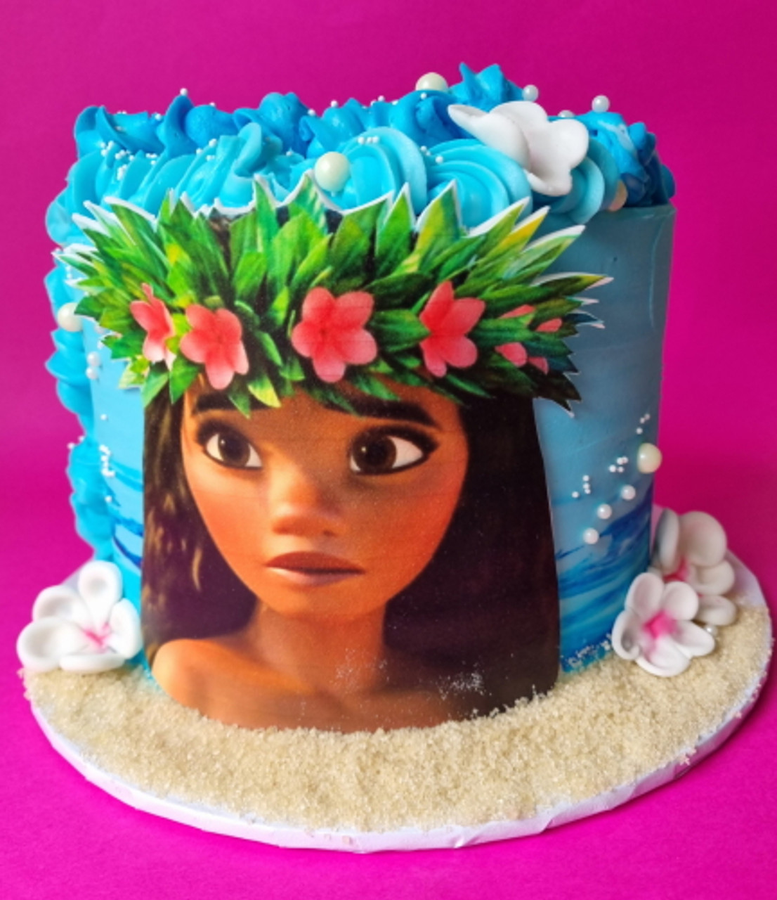 Amazon.com: Cakecery Moana Baby Moana Princess Edible Cake Image Topper  Birthday Cake Banner 1/4 Sheet : Grocery & Gourmet Food