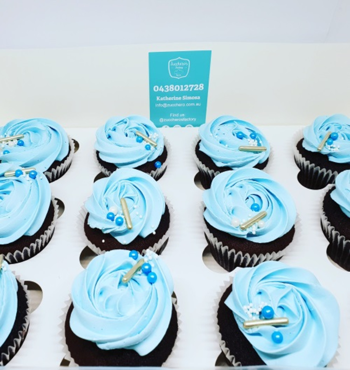 Blue Cupcakes stock image. Image of butter, plate, frosted - 49606895