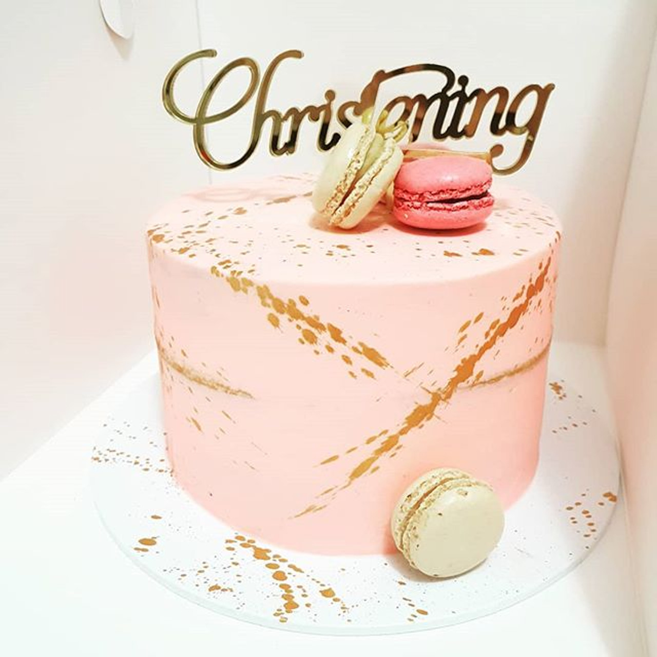 HAPPY CHRISTENING ACRYLIC CAKE TOPPER – Make it Magic