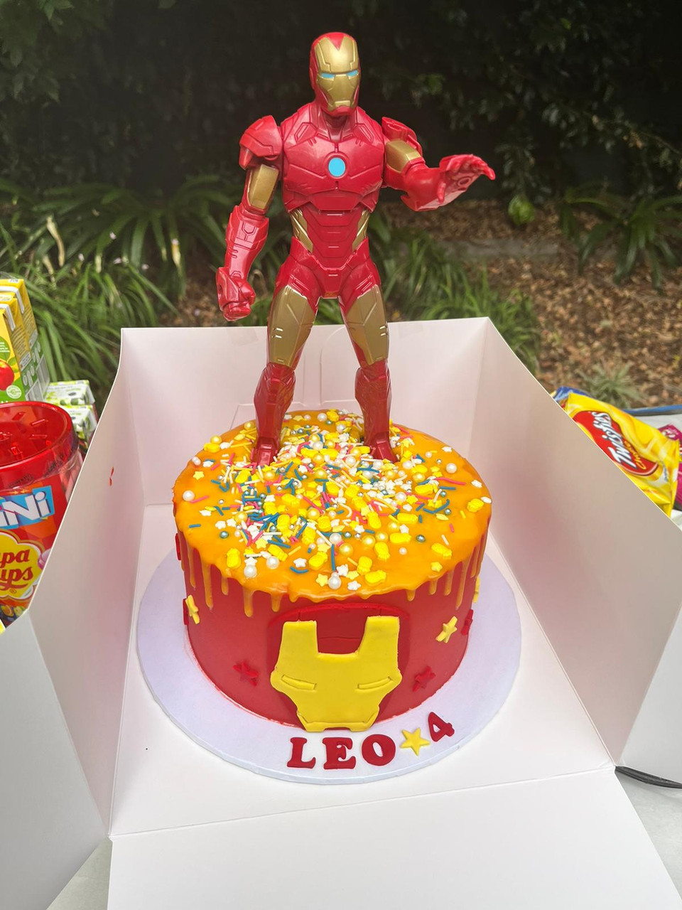 Iron Man Edible Image Cake Topper Personalized Birthday Sheet Decorati -  PartyCreationz
