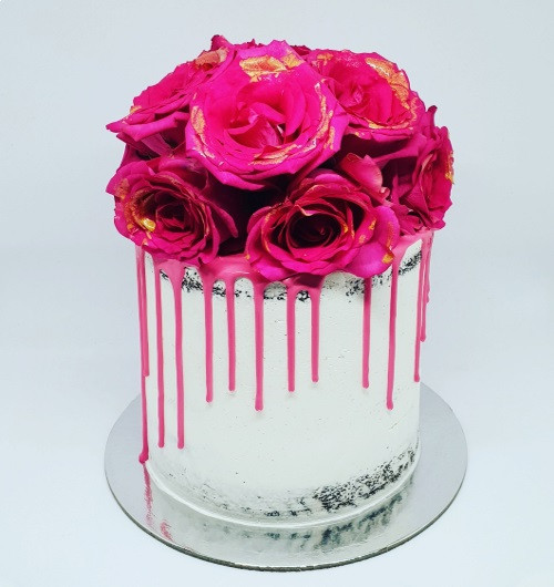 Last Minute Fruit Drip Cake