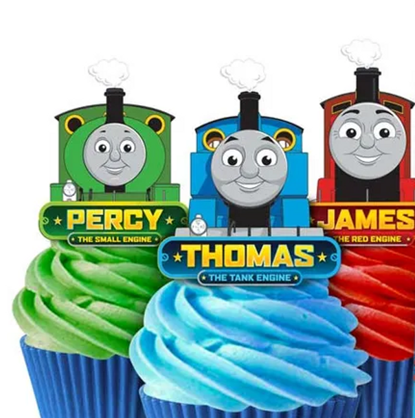 8 THOMAS & FRIENDS | Colour Cupcakes with Wafer Topper