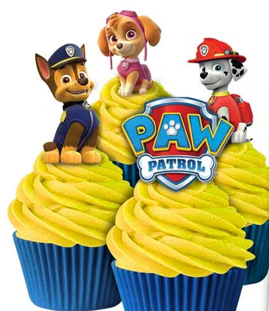 8 PAW PATROL | Yellow Cupcakes with Wafer Topper