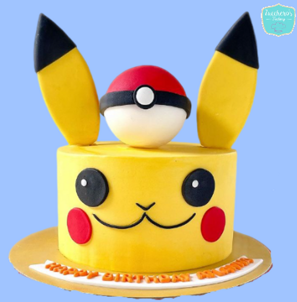 Pikachu Pokemon 6"  Sponge Cake