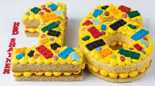 Custom LEGO Brick Number 16 Cake – Birthday & Celebration Cake