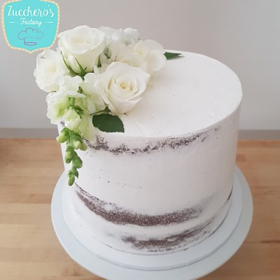 Semi Naked White Cake