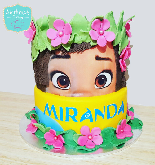 moana themed cake for