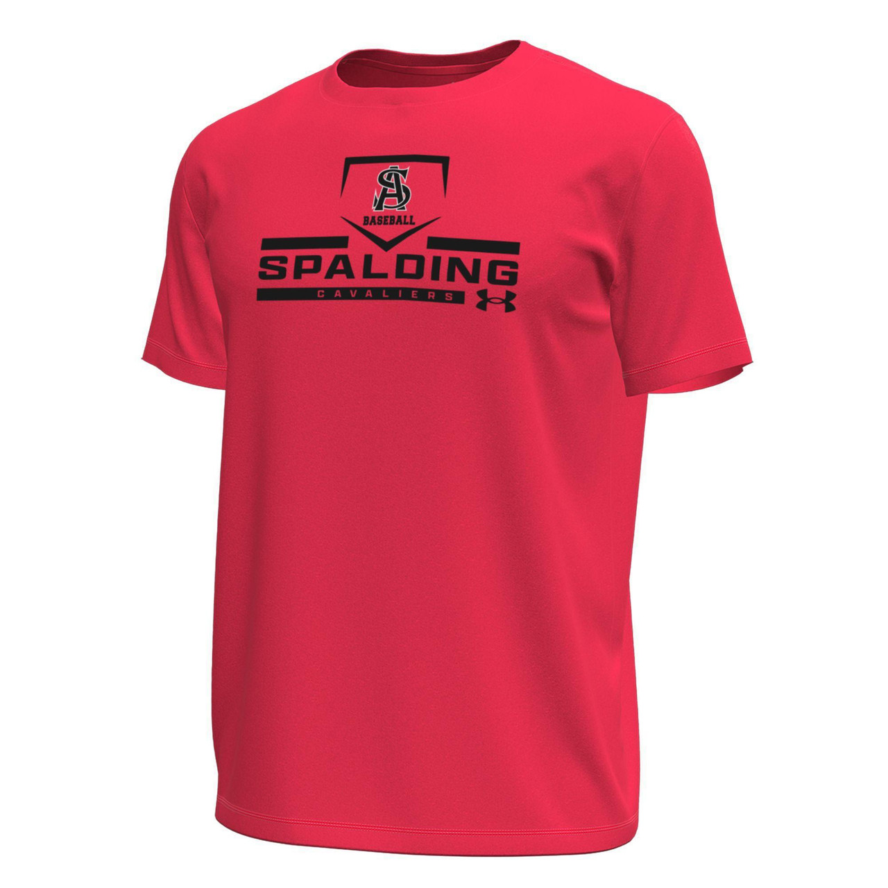 T-shirt Baseball Under Armor Heatgear Rouge – Garçon XL, Manches Courtes, Respirant