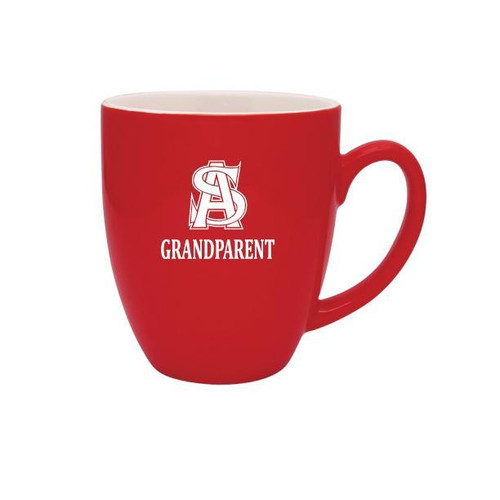 Grandparent Mug Red Ceramic Etched 16 oz