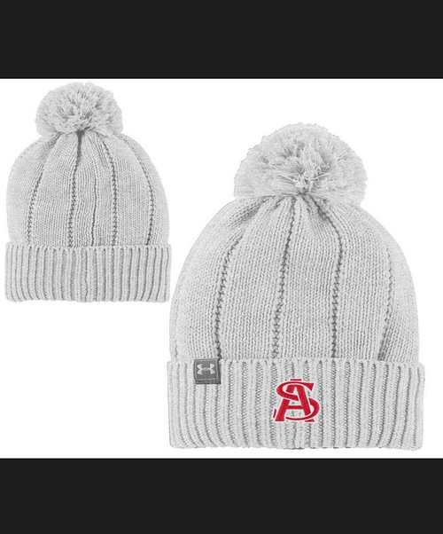 UA F21 POM Beanie Silver UA F21 POM Beanie Silver
