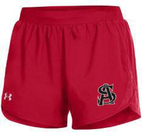 UA Womens Running Shorts Red