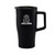Black Ceramic Etched Spalding Travel Mug with Handle 22 oz