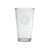 Etched Glass 16oz Drink Glass