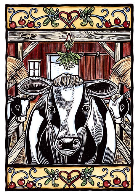 Cow's Christmas Card