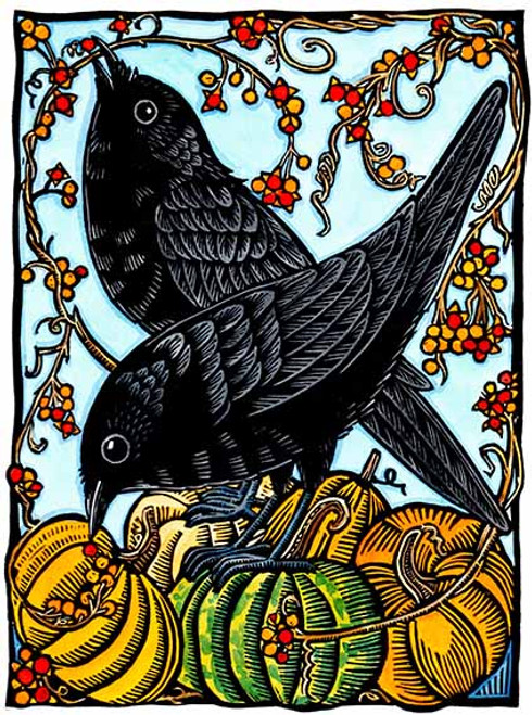 Crows & Bittersweet Card
