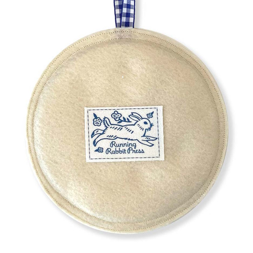 Finley the Fox Ornament with white felt backing