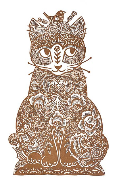 Peaceable Cat Print copper