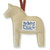 Dala Horse Ornament with white felt backing