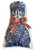 Peaceable Cat Pillow with blue flannel backing