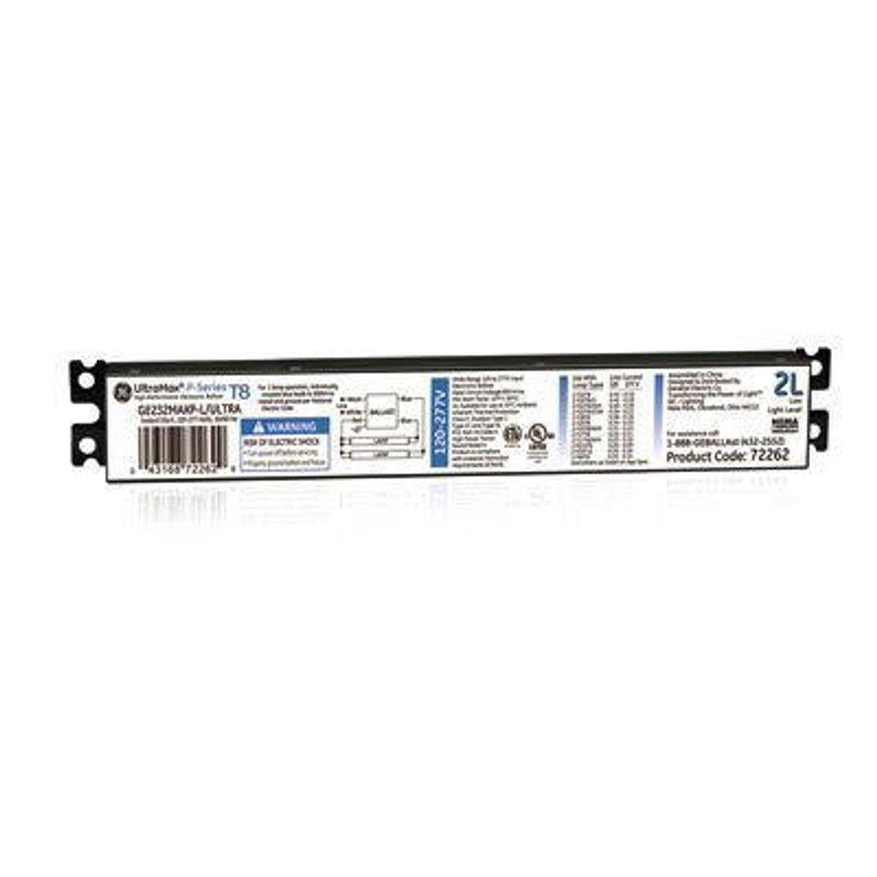GE 72262 GE232MAXPL/ULTRA 2 Lamp T8 Fluorescent Ballast