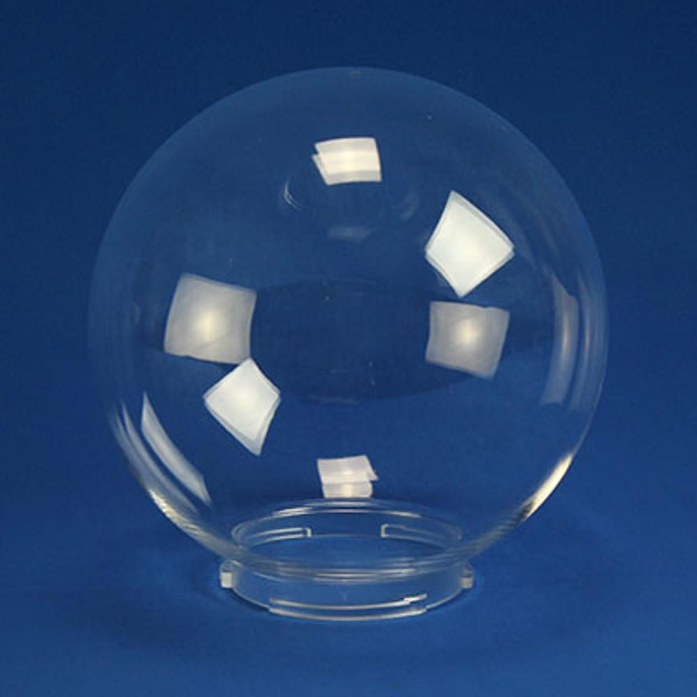 Replacement 8" Plastic Clear Light Globe with 4" Neck