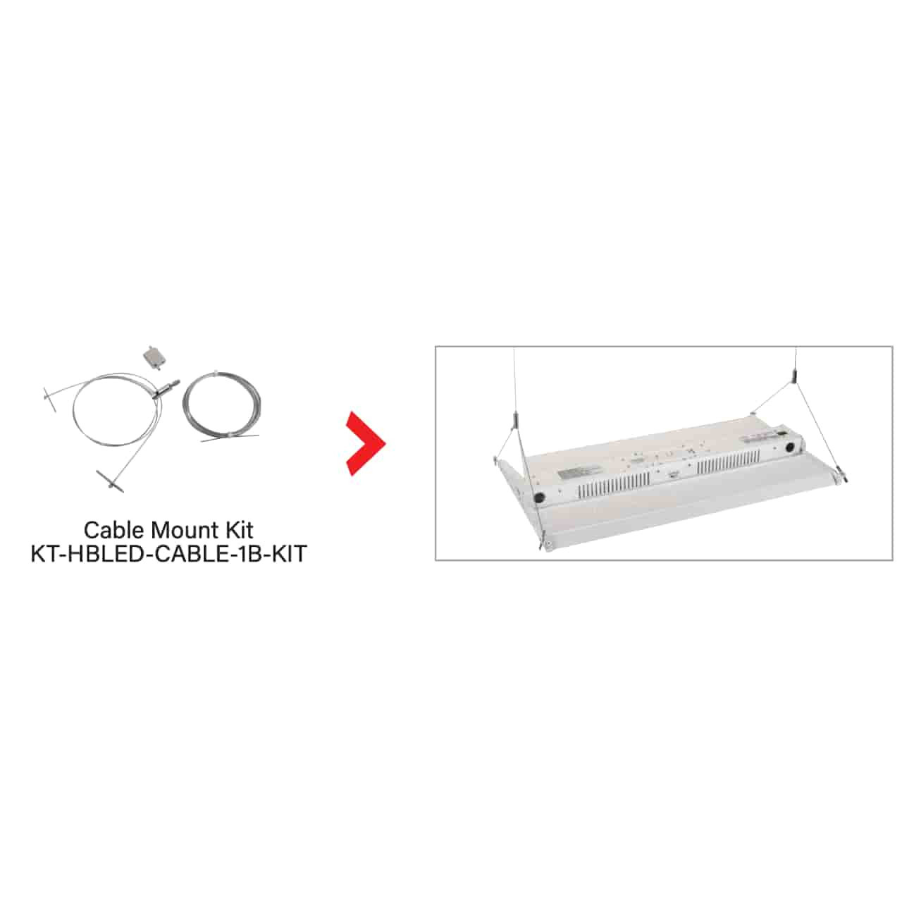 Keystone Kit Keystone KT-HBLED-EM-BR-1B-KIT | 2FB High Bay Cable Hanging Kit