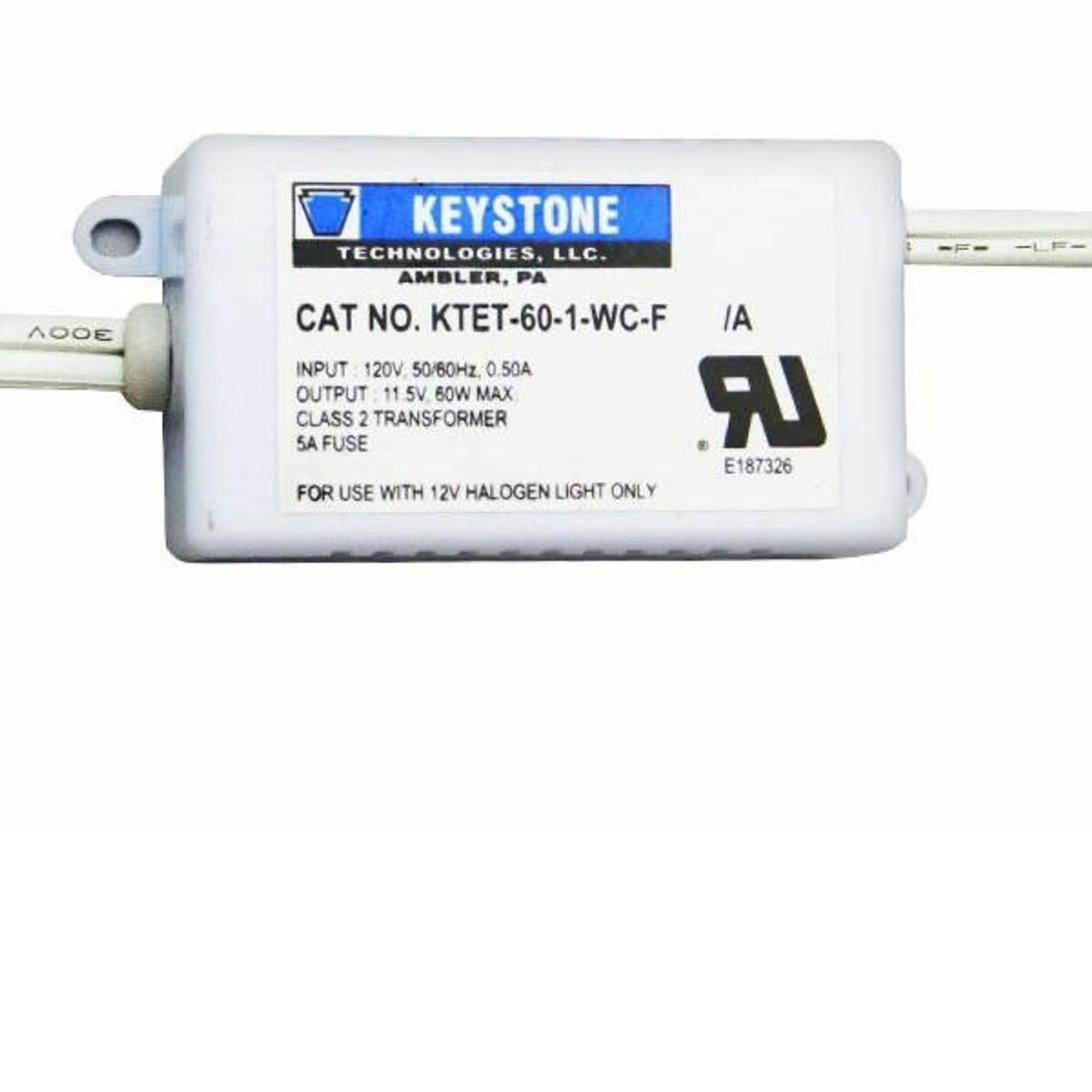 Keystone KTET-60-1-WC-F | 60W Halogen 120V to 12V