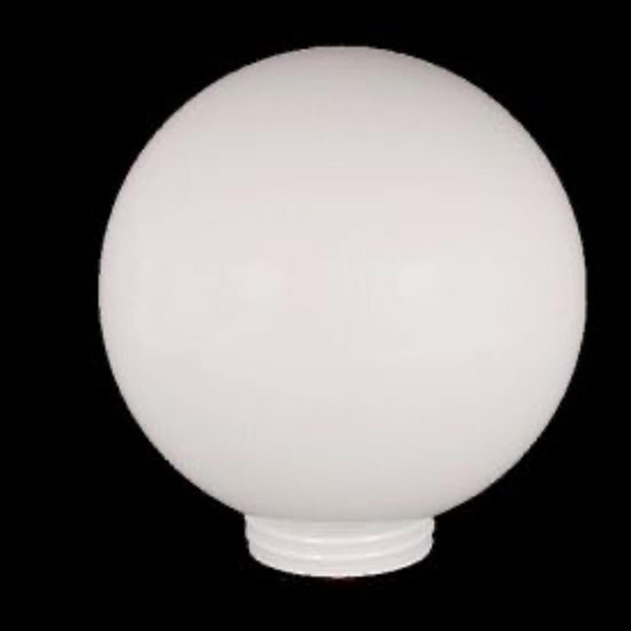 White 8 Plastic Light Globe with Threaded Screw Neck
