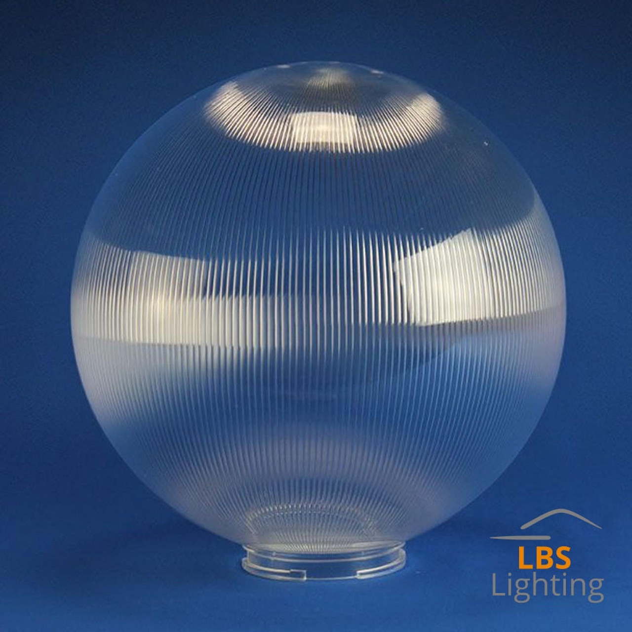 LBS Lighting 12" Clear Acrylic Light Globe Twist Lock