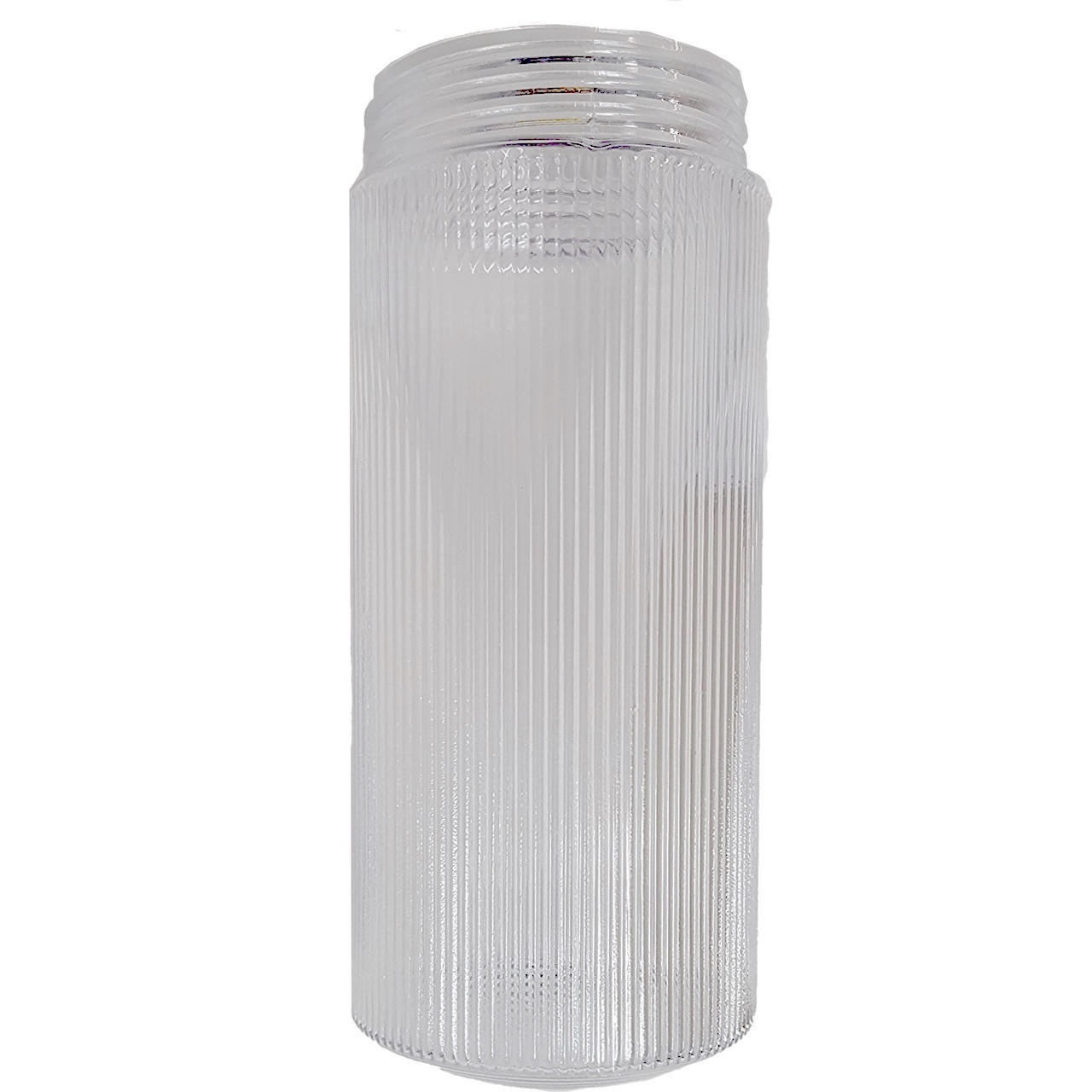 8" Clear Ribbed Plastic Jelly Jar Replacement Light Cover