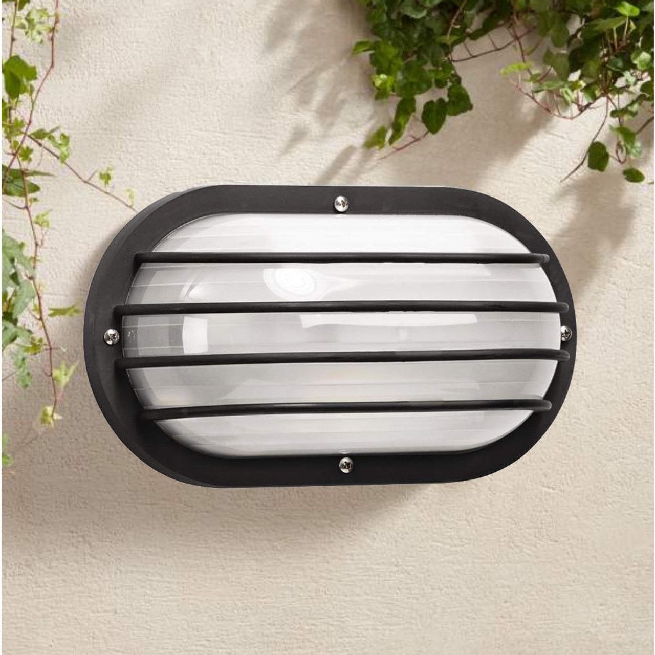 Black Bulkhead Outdoor Security Light