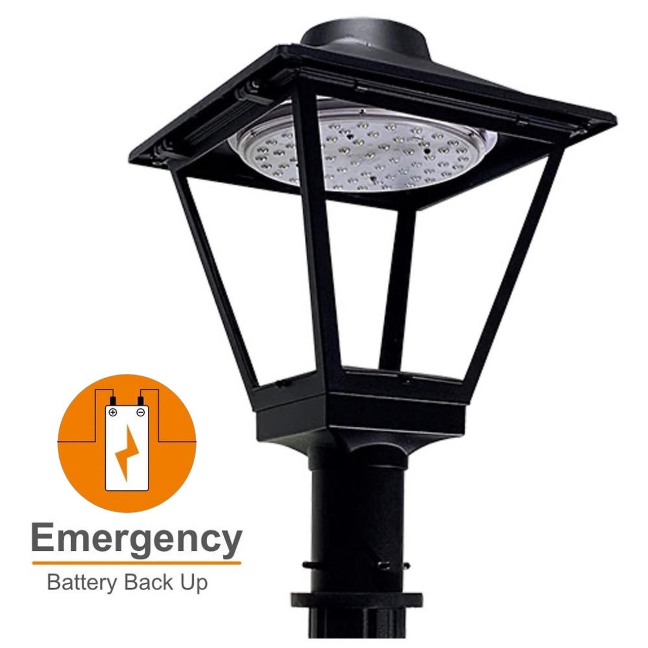 LED Colonial Post Top Coach Lantern Street Back Up