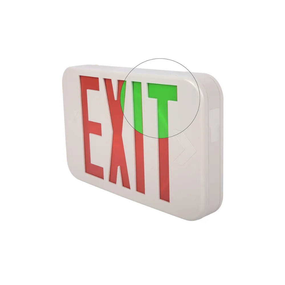 NaturaLED 7521 LEDEX-GRN/RED-WH | 1W Emergency Exit Sign
