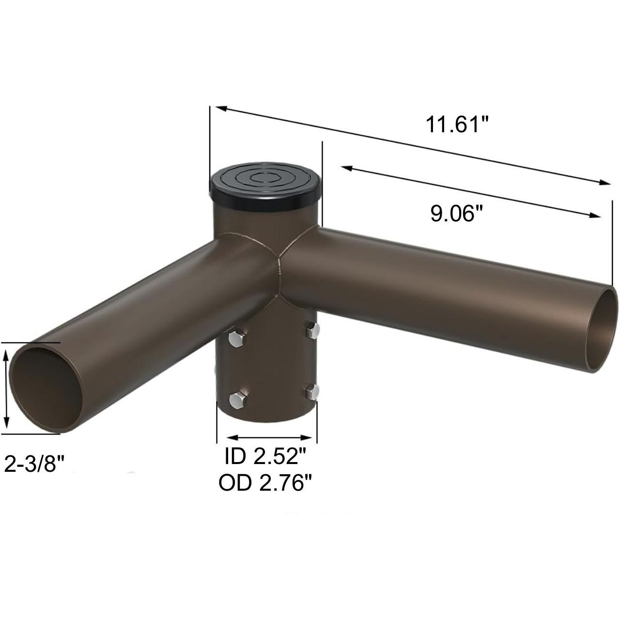 Long Arm Horizontal Double 90° Spoke Bracket Tenon Adapter