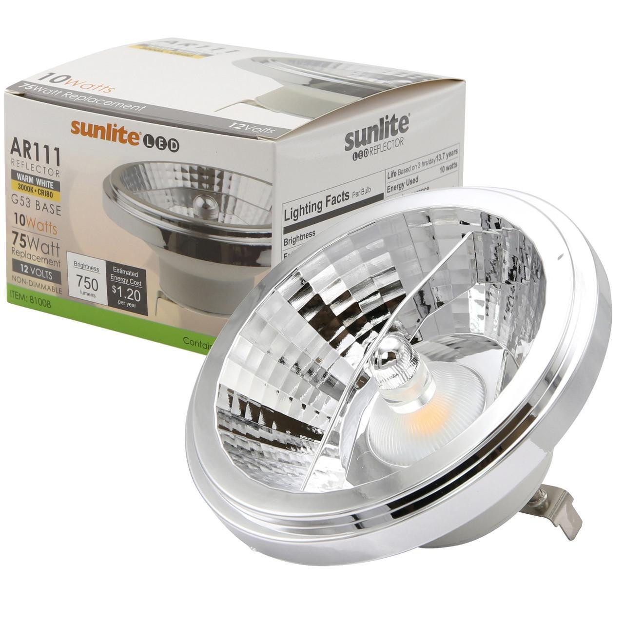 Sunlite 81008-SU - AR111/LED/10W/30K/12D - 12V- 3000K