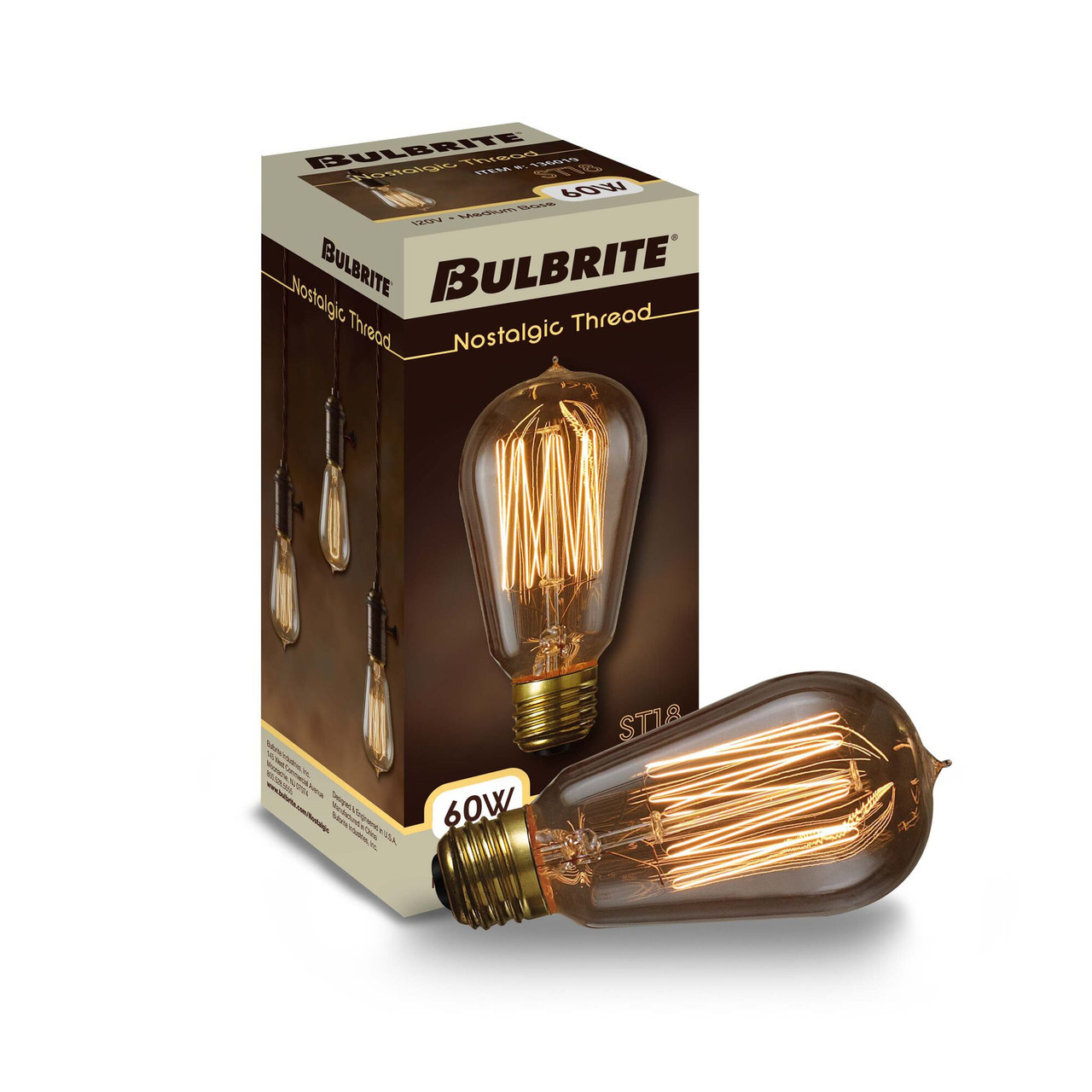 Bulbrite 136019 ST18 Nostalgic Bulb | Vintage Ambience