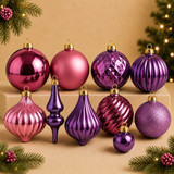 Pink & Purple Christmas Ornaments