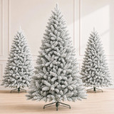 Flocked & Snowy Christmas Trees