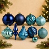 Blue & Aqua Christmas Ornaments